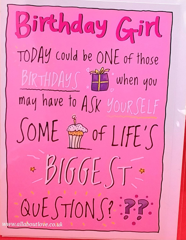 Humour Birthday Girl Card 