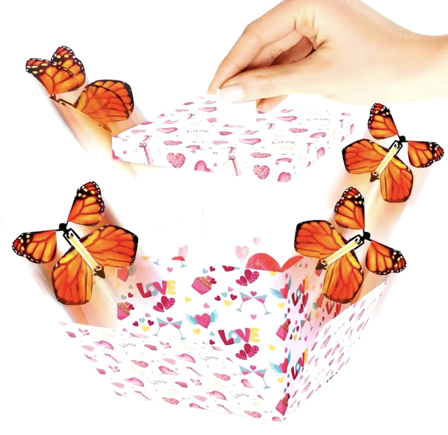 Caja sorpresa mariposas voladoras flying butterflies surprise box