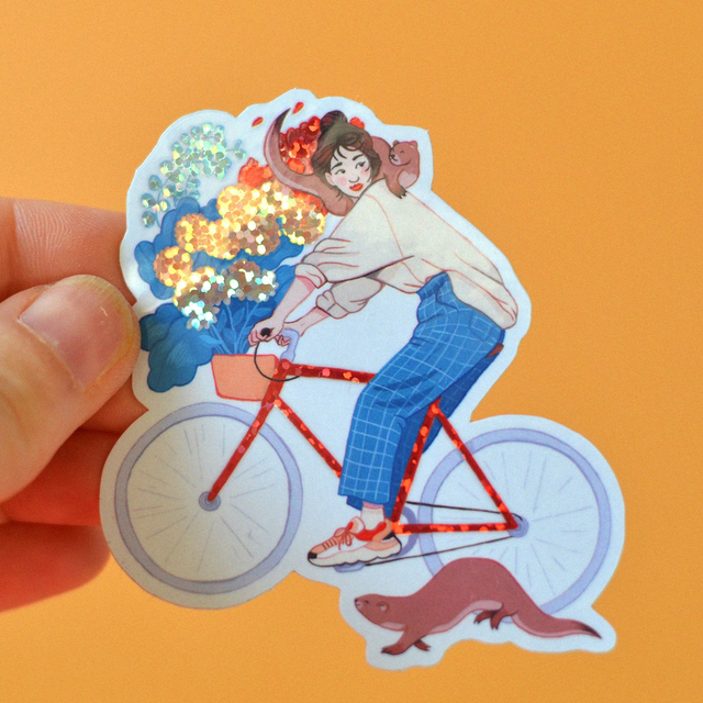 *NEW* Sticker La fille aux loutres