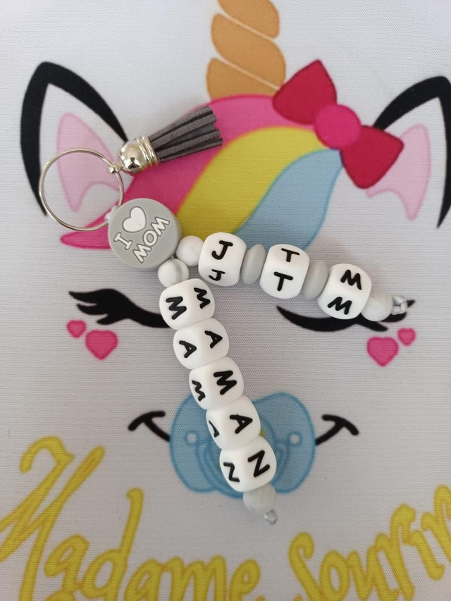 Porte clés 2 branches liées I Love MOM