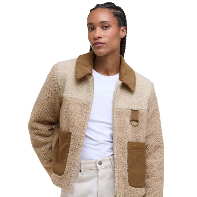Barbour Malena Fleece Natural Ecru 