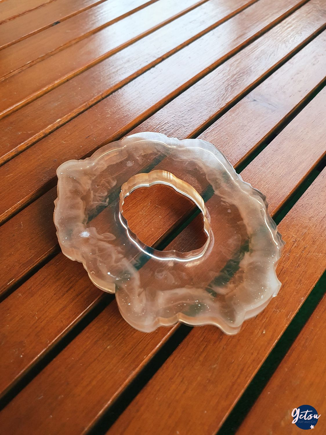 Sous-verre inspiration tranche de pierre, marron 