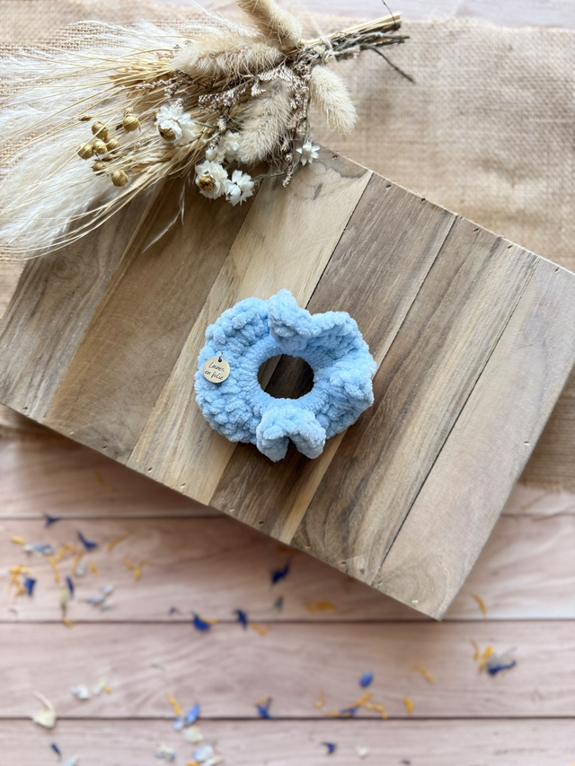 Chouchou tout doux bleu pastel