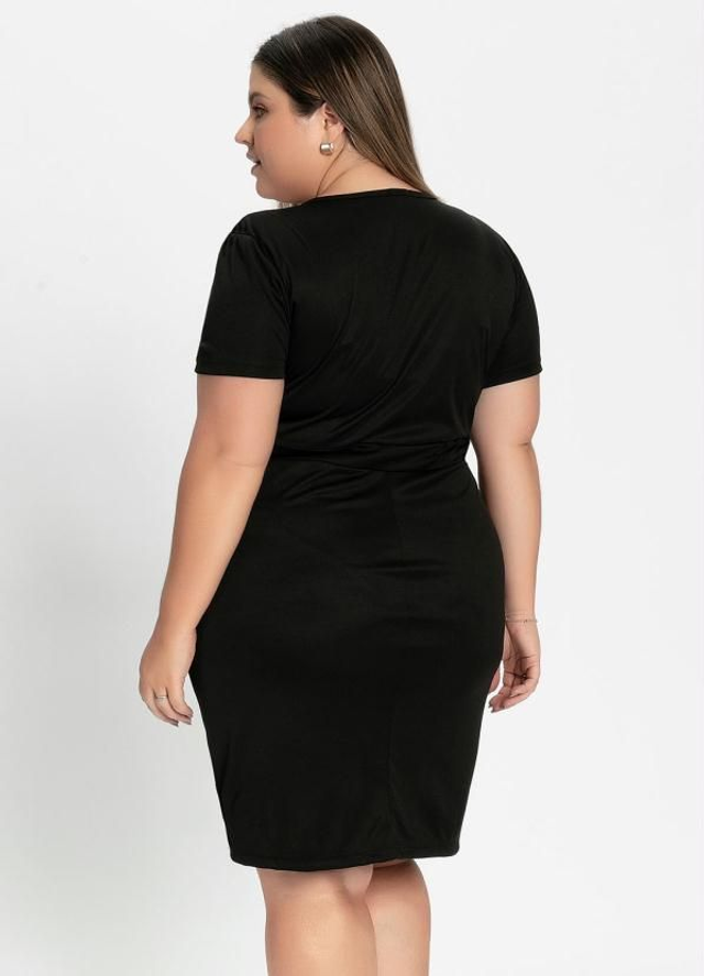 Vestido Geométrico Com Manga Curta Plus Size | Marguerite