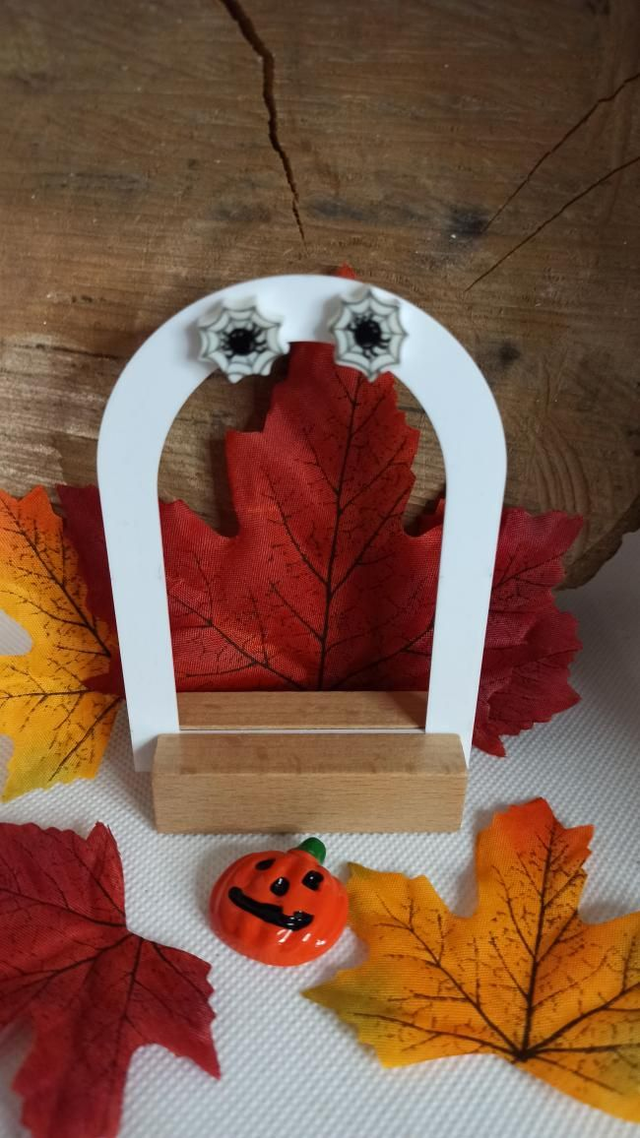 Boucle d&#039;oreille petite toile d&#039;araignée 