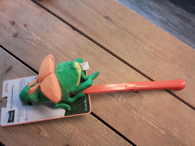 Werkstok met knuffel