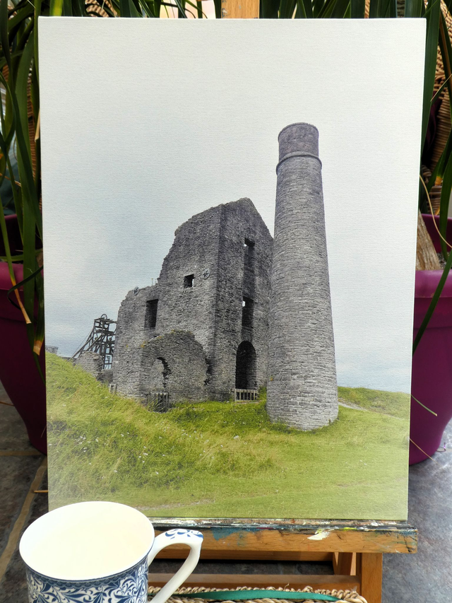 Photographic Open Edition Canvas Panel Print, from my "Ancient Stone" collection, "Magpie Stack"