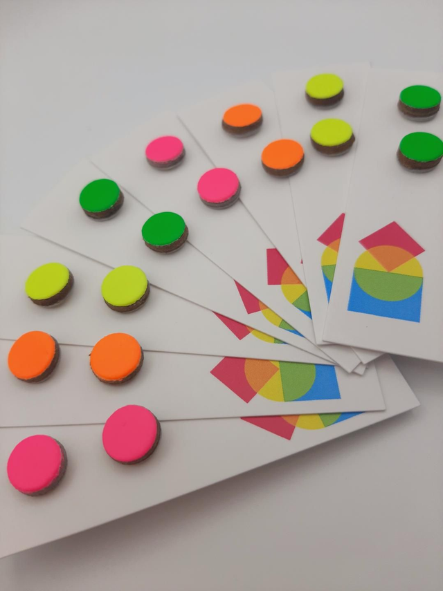 Neon studs - pink / orange / yellow /green