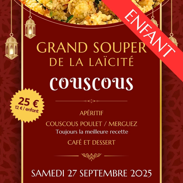 GRAND SOUPER DE LA LAICITE (Enfant)