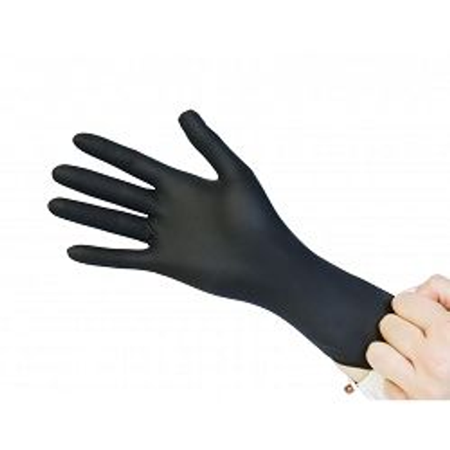 GANTS NITRILE NOIR SANS POUDRE - Boite de 100