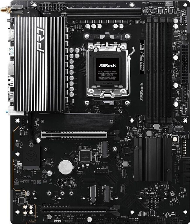 02.2.0131 – Scheda Madre ASRock B850 Pro‑A WiFi – ATX professionale nera con WiFi 7 per Ryzen 7000/8000/9000