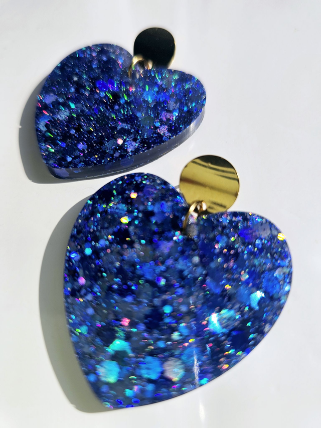 KISS'KISS aux paillettes bleues foncées 