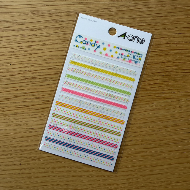 A-one “Candy” Line Stickers (4mm) – 05249 – Single Sheet