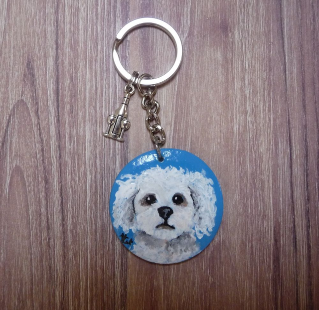Mini  peinture bichon frisé
