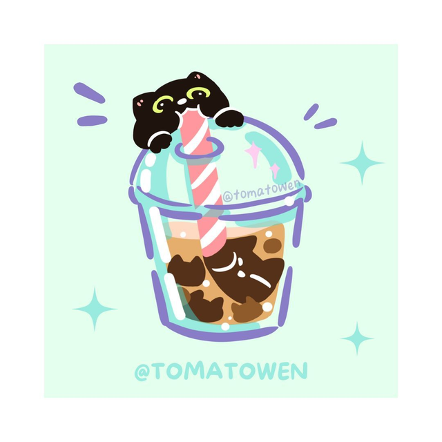Sticker: Bubble tea Boba Kola
