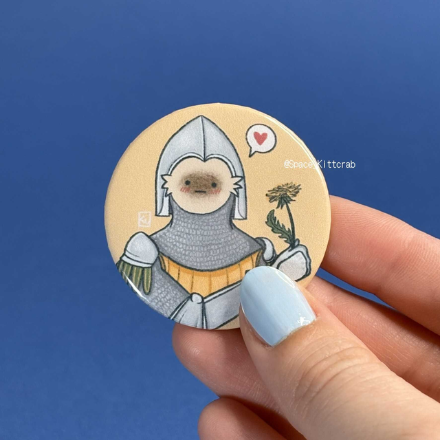Dandelion button pin