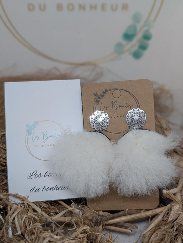 Boucles d&#039;oreilles Flocon douceur flo003