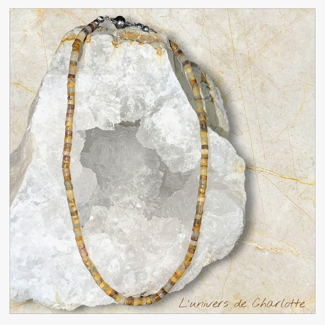 Collier "Agate crazy lace" heichi CH-8