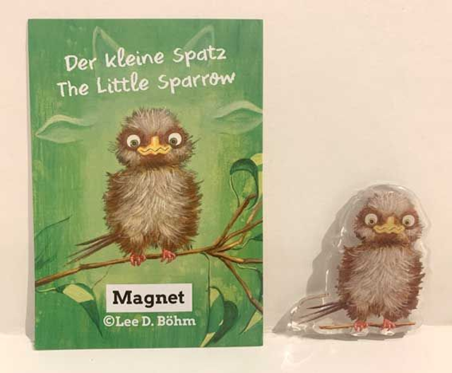 Acrylmagnet "Kleiner Spatz" / Acrylic Magnet "Little Sparrow"