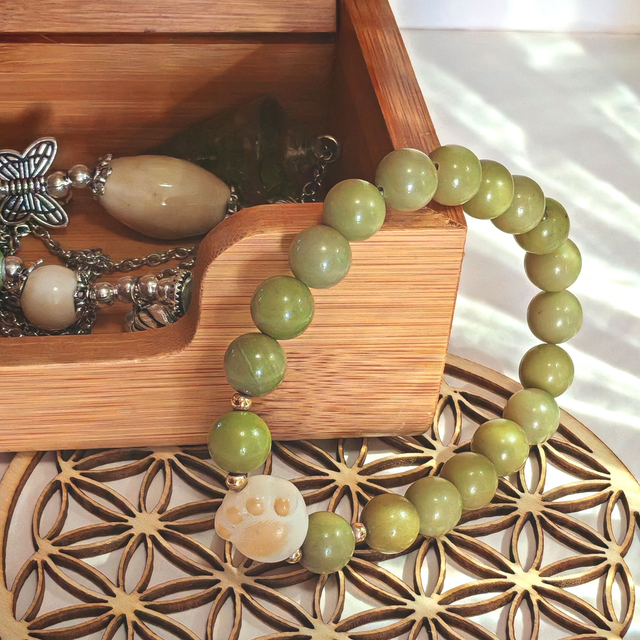 Bracelet serpentine, petite patte de chat