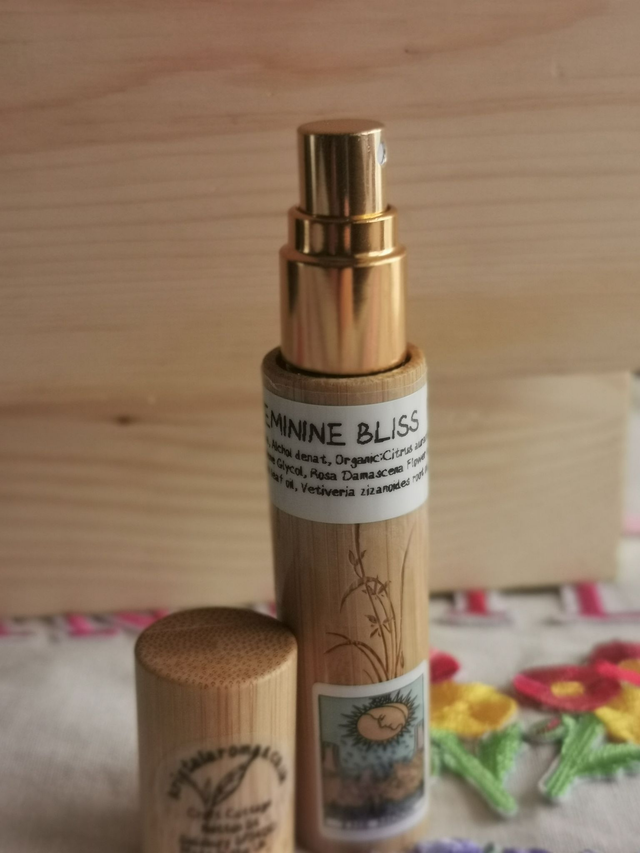 Perfume. Feminine Bliss. 10ml ( Bamboo encased-Spray)