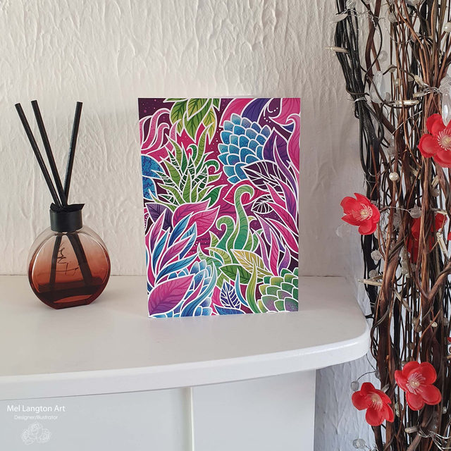 Vibrant Succulents Greeting Card