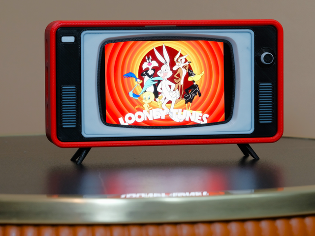 Support de téléphone portable rétro TV