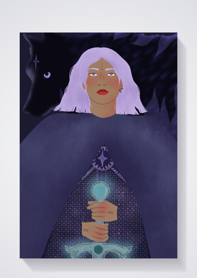 Affiche Guerrière au loup