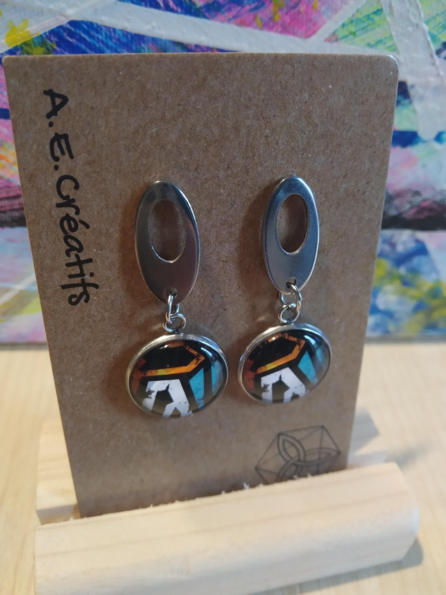 Boucles D&#039;oreilles Cabochons Couleurs Forme 