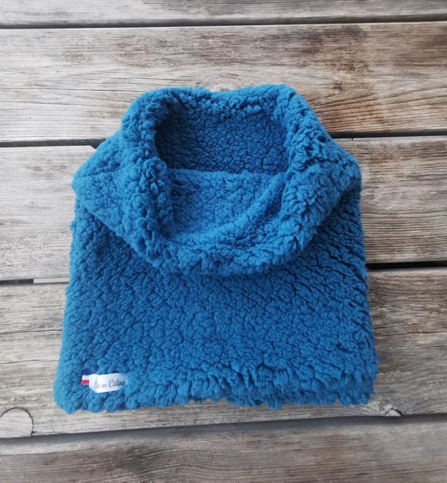Snood LOUISON uni bleu pétrole 
