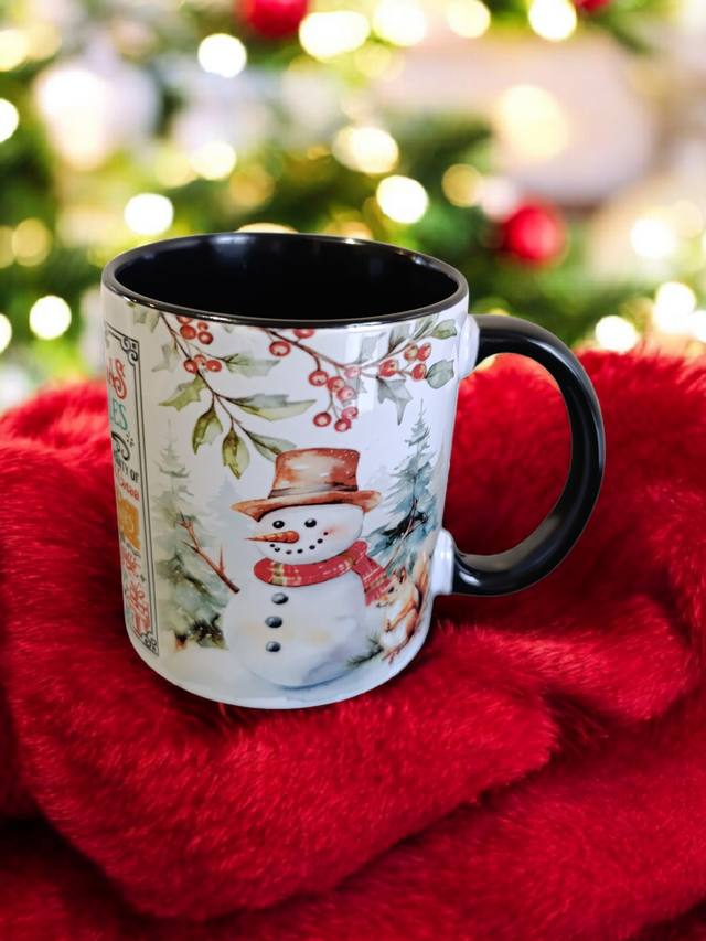 Mug Camion Vintage de Noël – Tasse Rétro avec Pick-up Rouge & Décor Festif