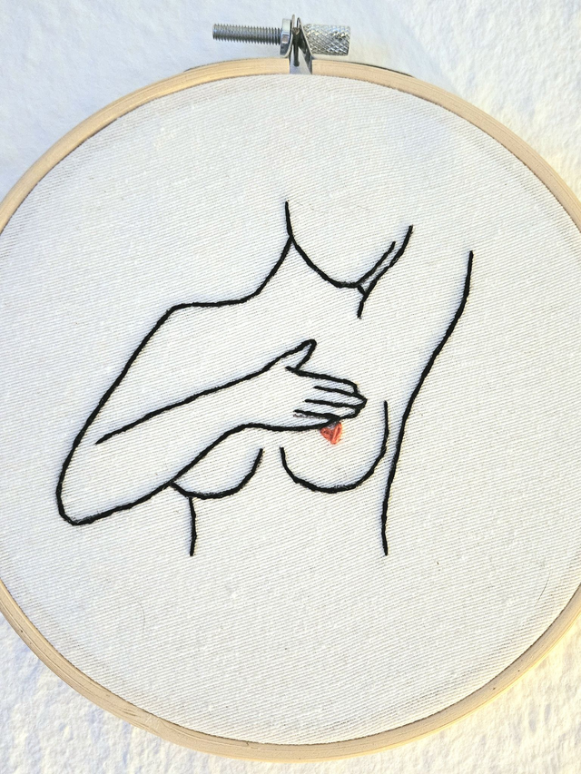 Les Culottées - Composition de 6 cercles brodés