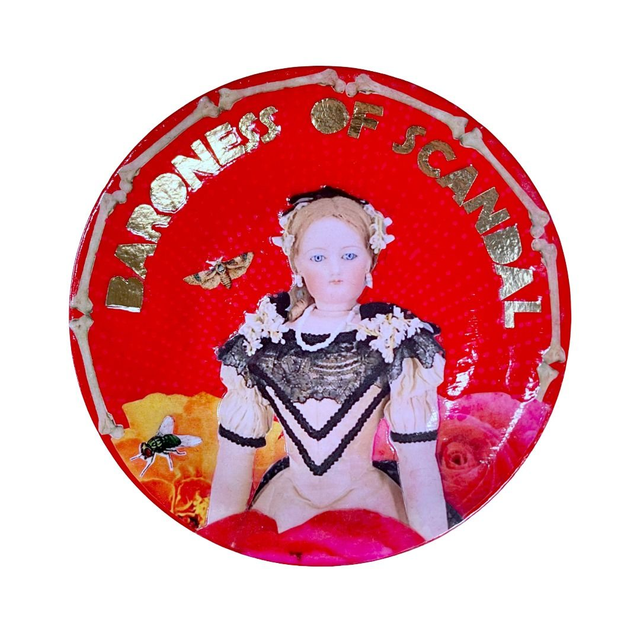 &quot;Baroness of Scandal&quot; Red Upcycled Trinket Dish - House of Frisson