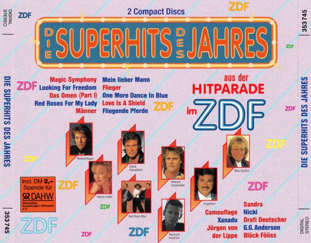 Various ‎– Die Superhits Des Jahres Aus Der Hitparade Im ZDF Audio CD
