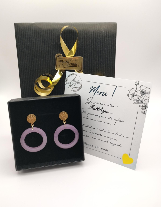 Boucles d'oreilles "Cattleya"