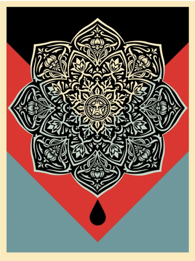 Shepard Fairey - Blood &amp; Oil Mandala (Oil Drop) 400ex 2017