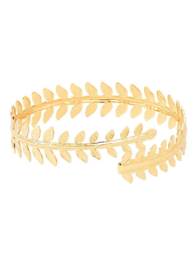 Brassard Bracelet de biceps laurier minimaliste or
