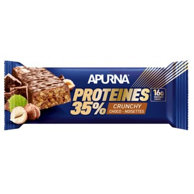 Apurna Barres Hyperprotéinées Crunchy 35 % Caramel – 45 g