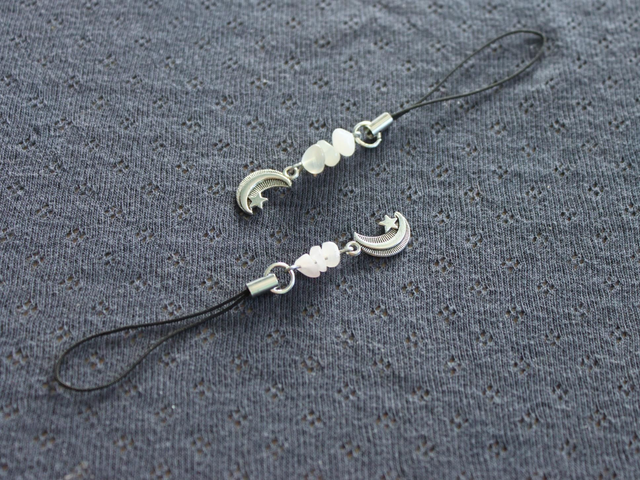 Smartphone Charm Mond mit Stein [HS0003/HS0004]