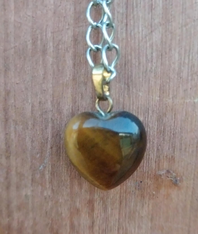 Cœur oeil de tigre  (pendentif) 