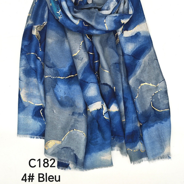 Foulard imprimé dégradé avec dorure