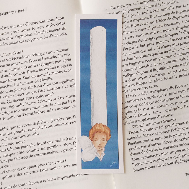 Marque-page - Bigoudène - Fond Bleu