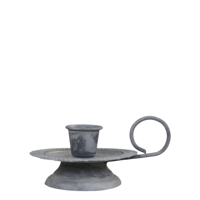 Antique Zinc Candle Holder