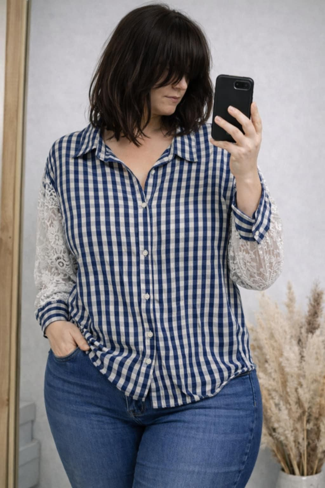 Chemise céleste marine 