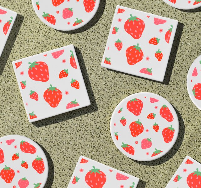 Strawberry Coasters