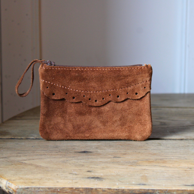 Porte monnaie fantaisie inspiration broderie anglaise