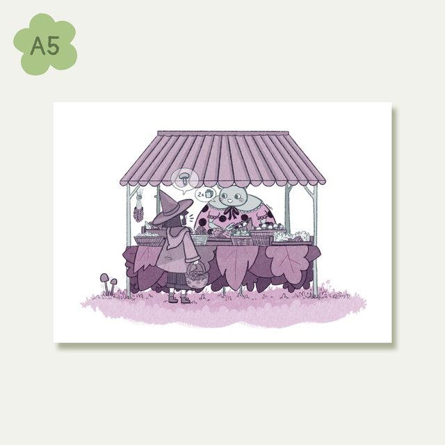 Print - A5 - Hilda au marché