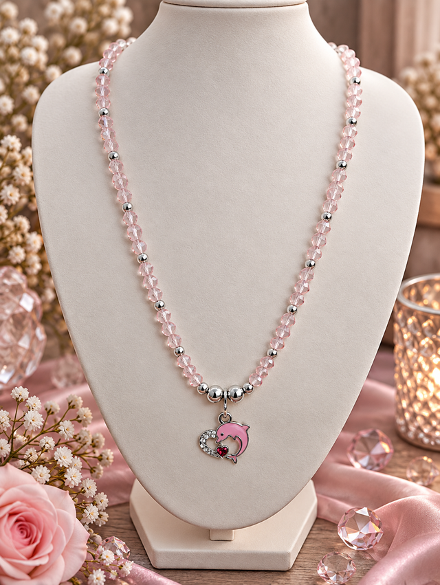 Collier coeur dauphin