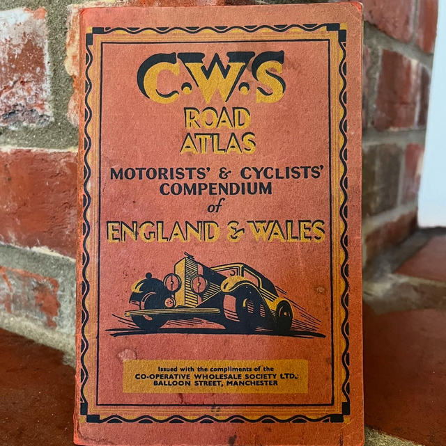 1940’s/ 50’s C.W.S Road Atlas Motorists’ &amp; Cyclists’ Compendium Of England &amp; Wales