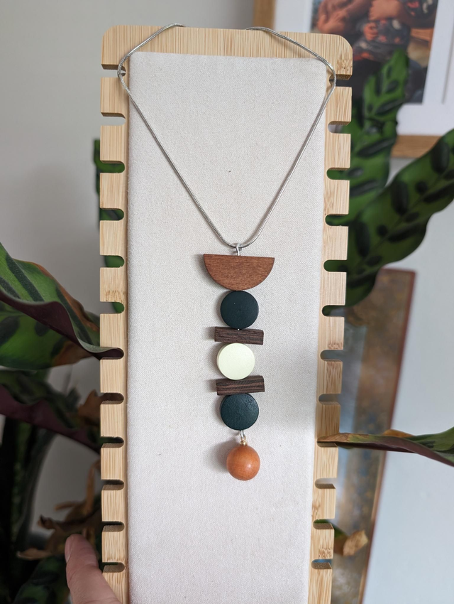Necklace - Earthy Tones Wooden 